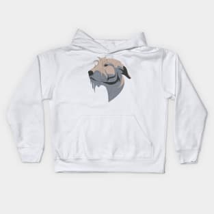 Scottish Deerhound - continuous line Kids Hoodie